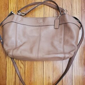 Coach British Tan Brown Leather Shoulder ,crissbody Bag Like New